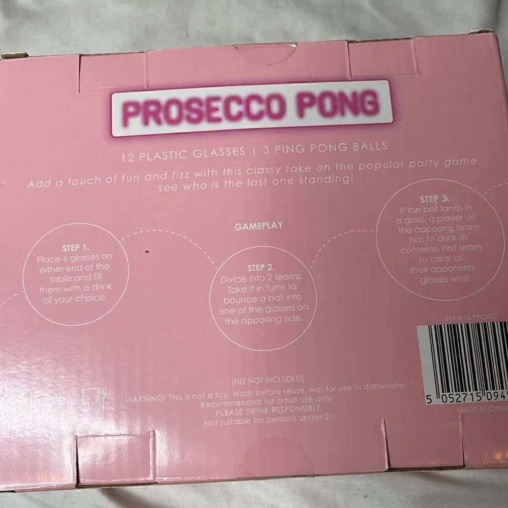 Prosecco Pong Game.